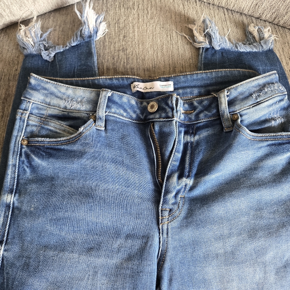 Kancan Blue Ankle Cropped Jeans